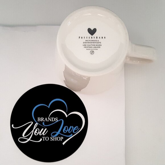 NEW RARE Pottery Barn Conversation Heart Mug XOXO 14 OZ Stoneware Valentine's - Picture 6 of 6